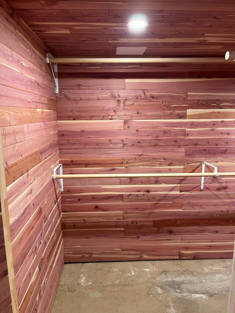 Cedar Closet Installation in Madison — closet installation